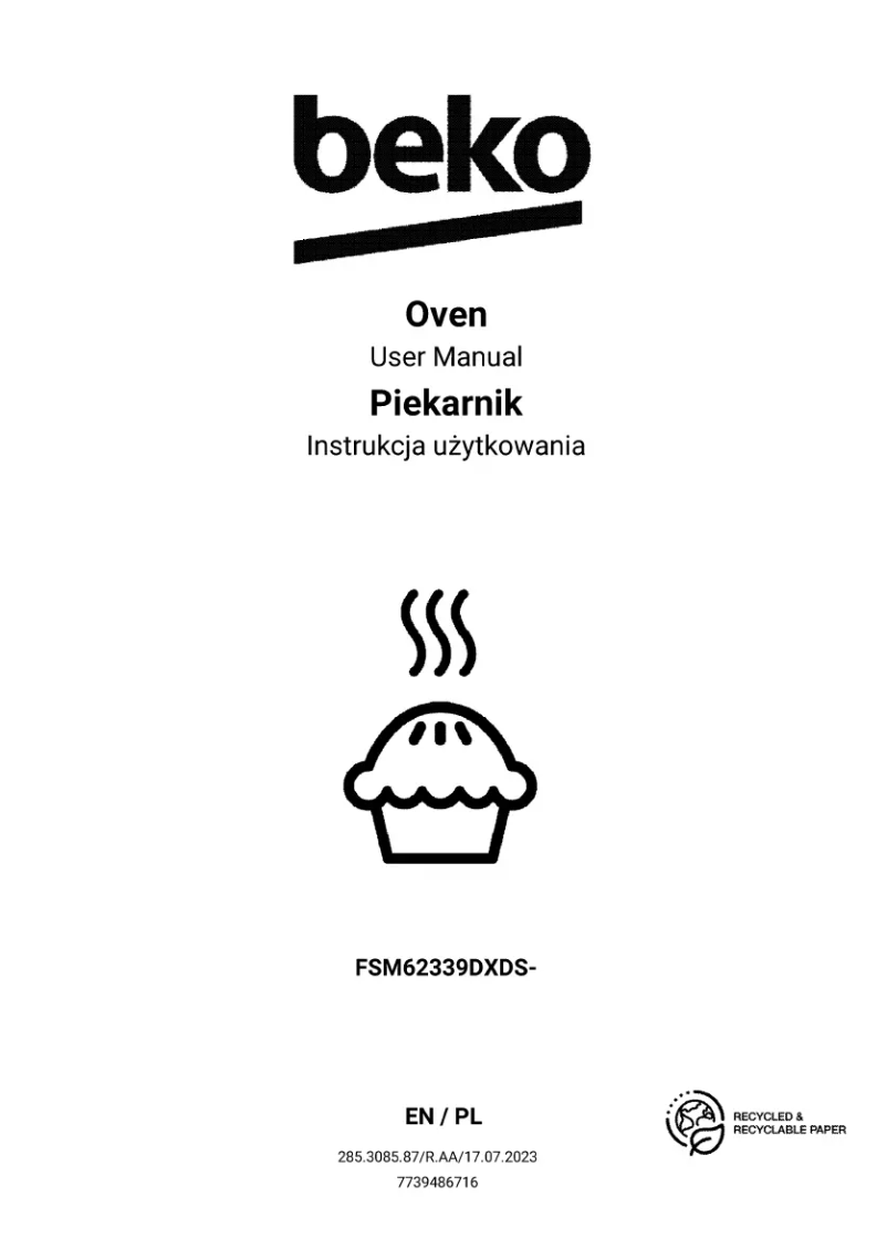 Page 1 de la notice Manuel utilisateur Beko FSM62339DXDS