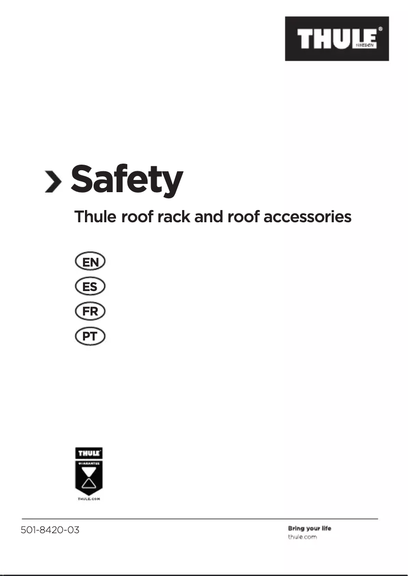 Page n°1 - Manuel utilisateur Thule Evo Raised Rail
