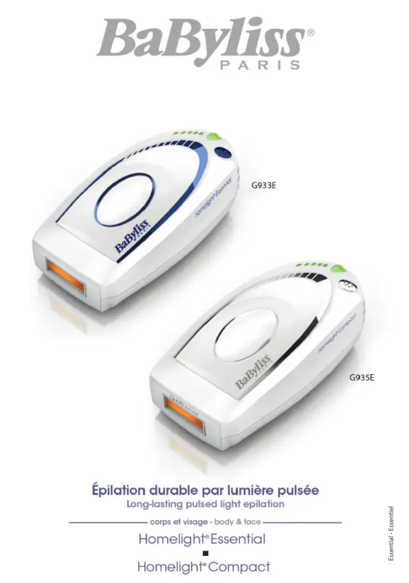 Page n°1 - Manuel utilisateur BaByliss Homelight G935E