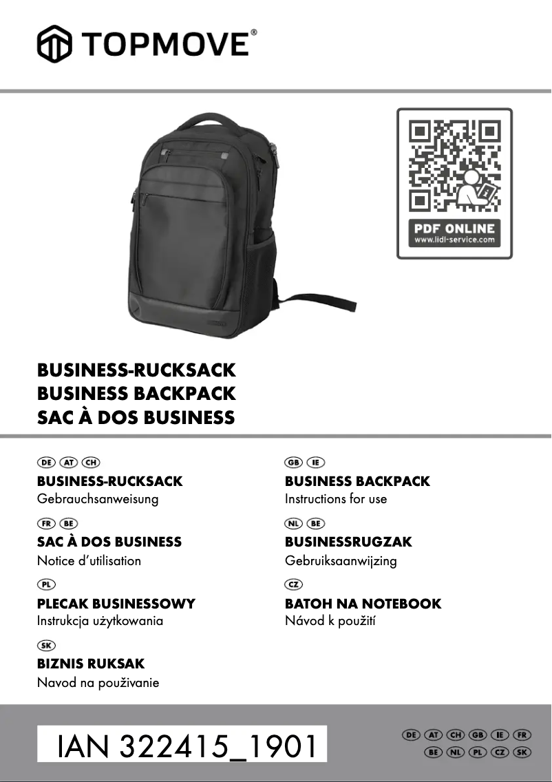 Page n°1 - Manuel utilisateur Topmove IAN 324119