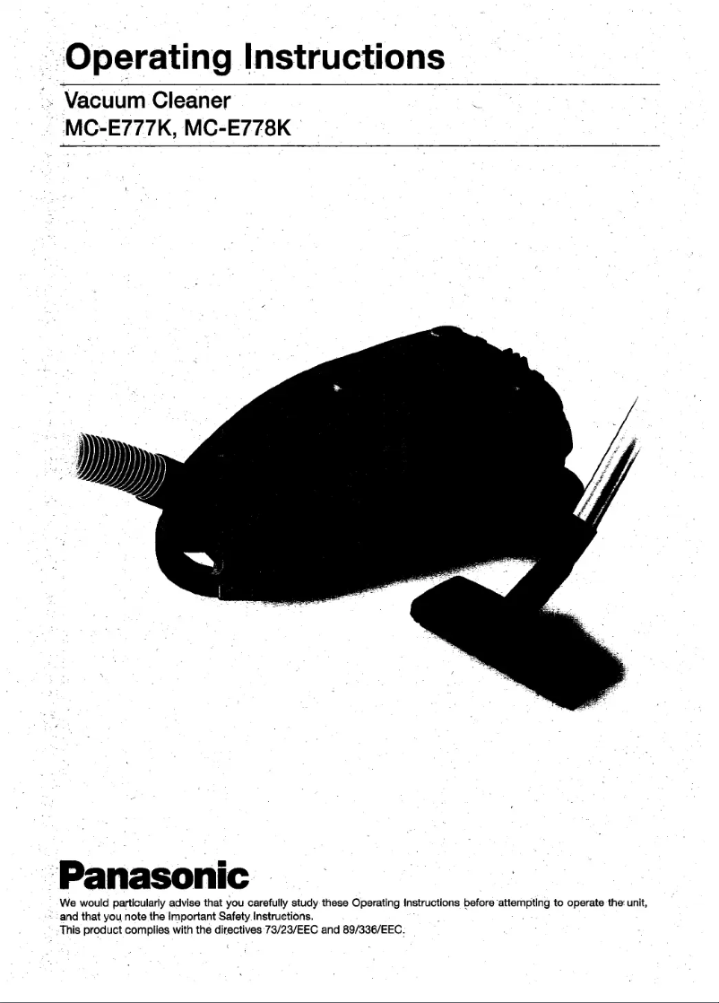 Page 1 de la notice Manuel utilisateur Panasonic MC-E777