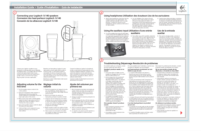 Página 1 del manual Manual de usuario Logitech X-140