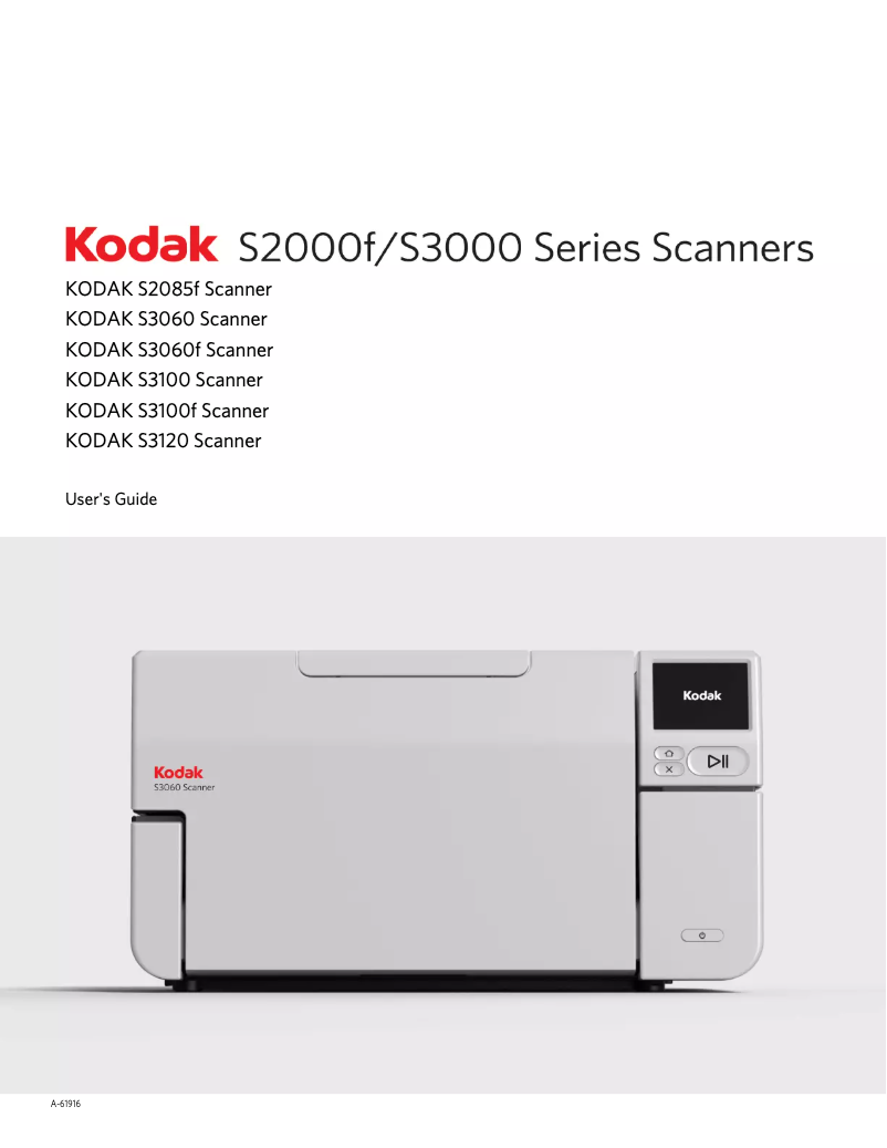 Page 1 de la notice Manuel utilisateur Kodak Alaris S3100