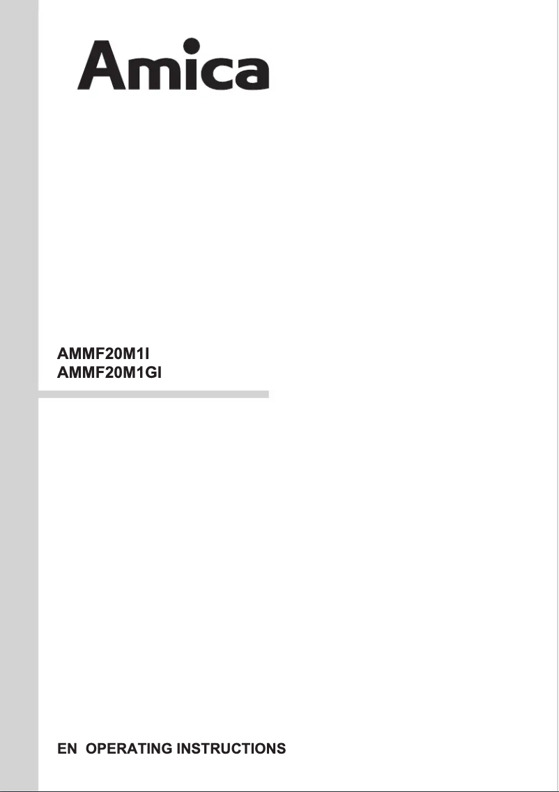 Page 1 de la notice Manuel utilisateur Amica AMMF20M1GI