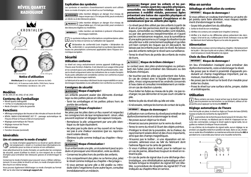 Page n°1 - Manuel utilisateur Krontaler GT-AC-2103