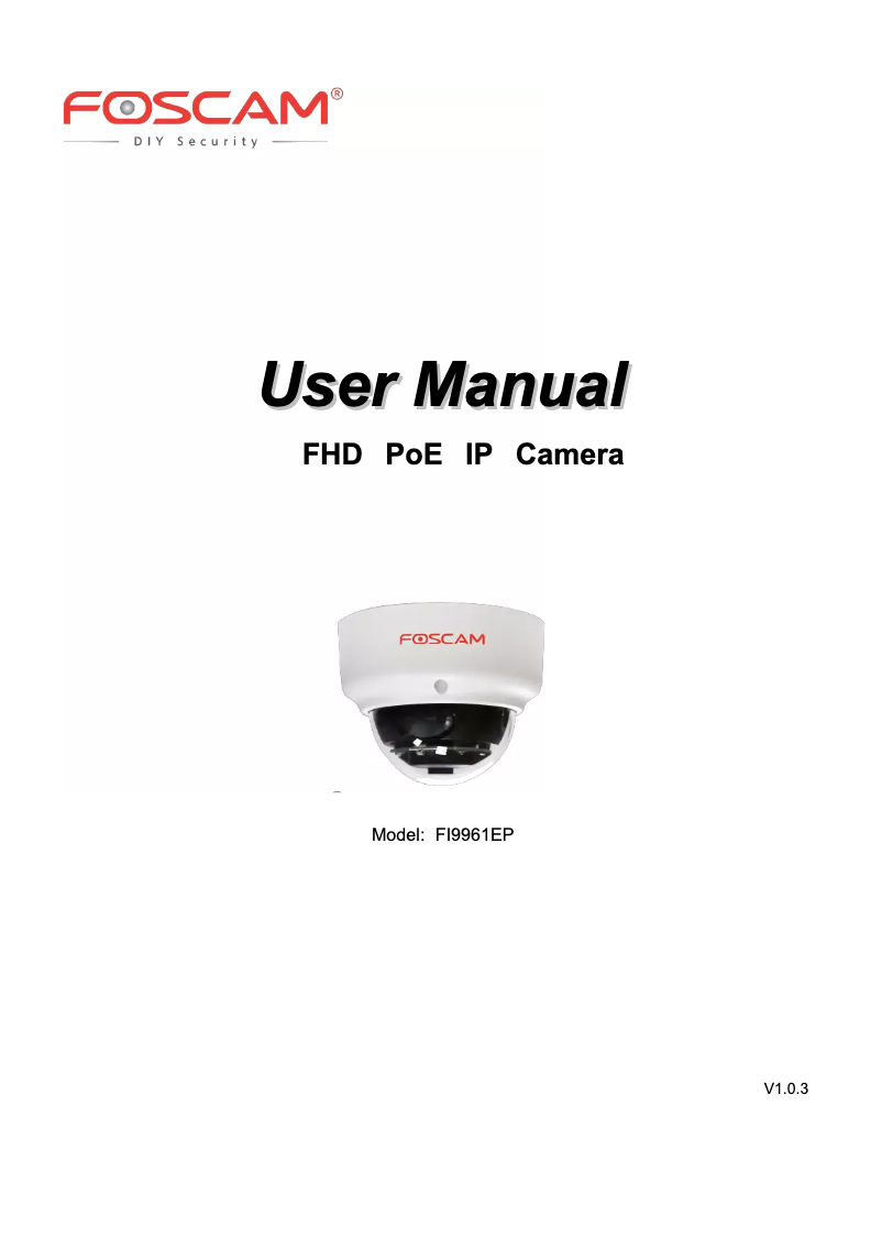 Imagen de la primera página del manual del dispositivo FI9961EP-2.8MM