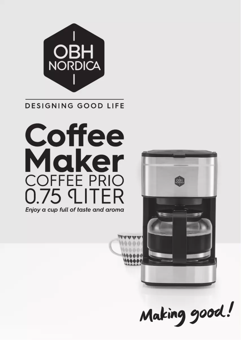 Page 1 de la notice Manuel utilisateur OBH Nordica Coffee Prio 2349