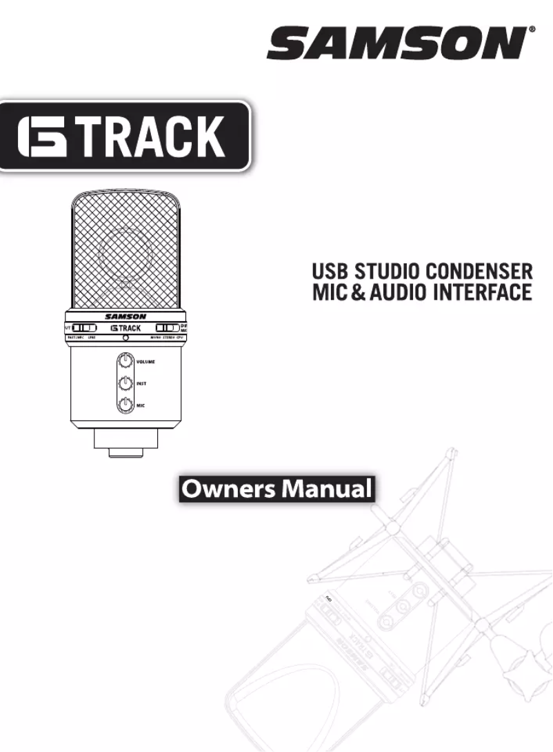 Image de la première page du manuel de l'appareil G-TRACK
