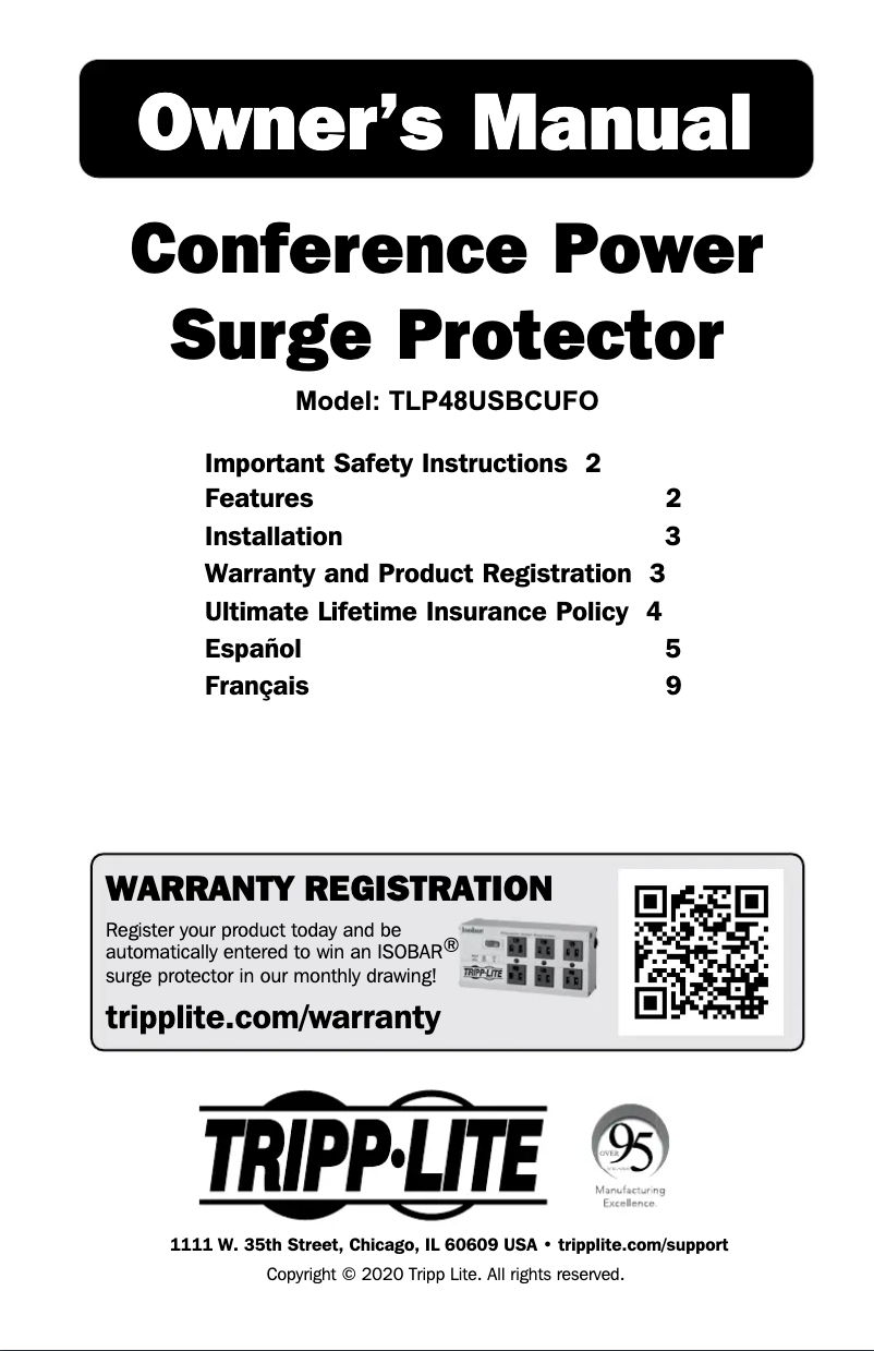 Página 1 del manual Manual de usuario Tripp Lite Protect It! TLP48USBCUFO