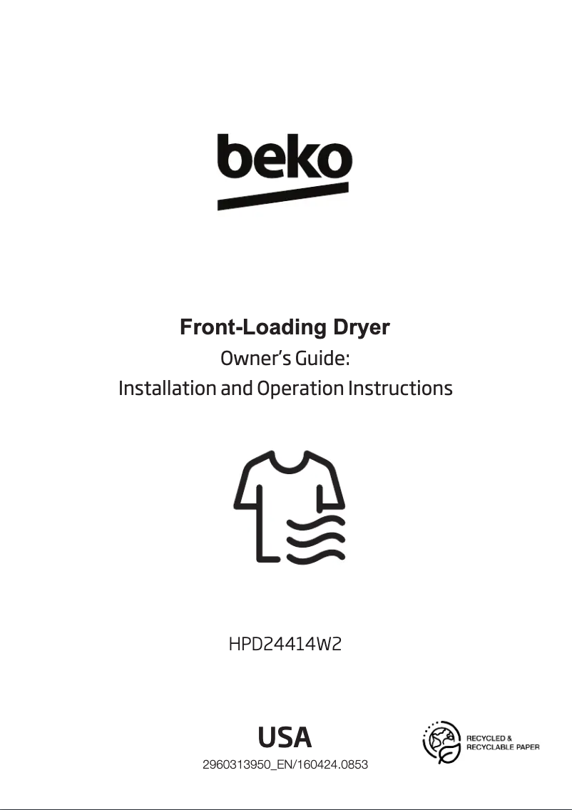 Image de la première page du manuel de l'appareil HPD24414W2