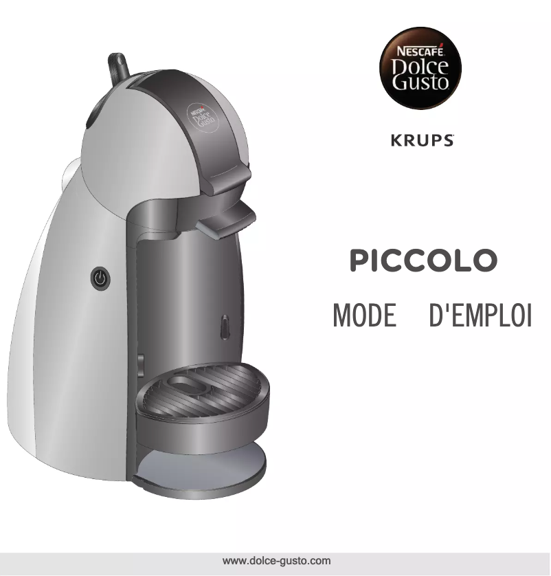 Image de la première page du manuel de l'appareil Nescafé Dolce Gusto Piccolo