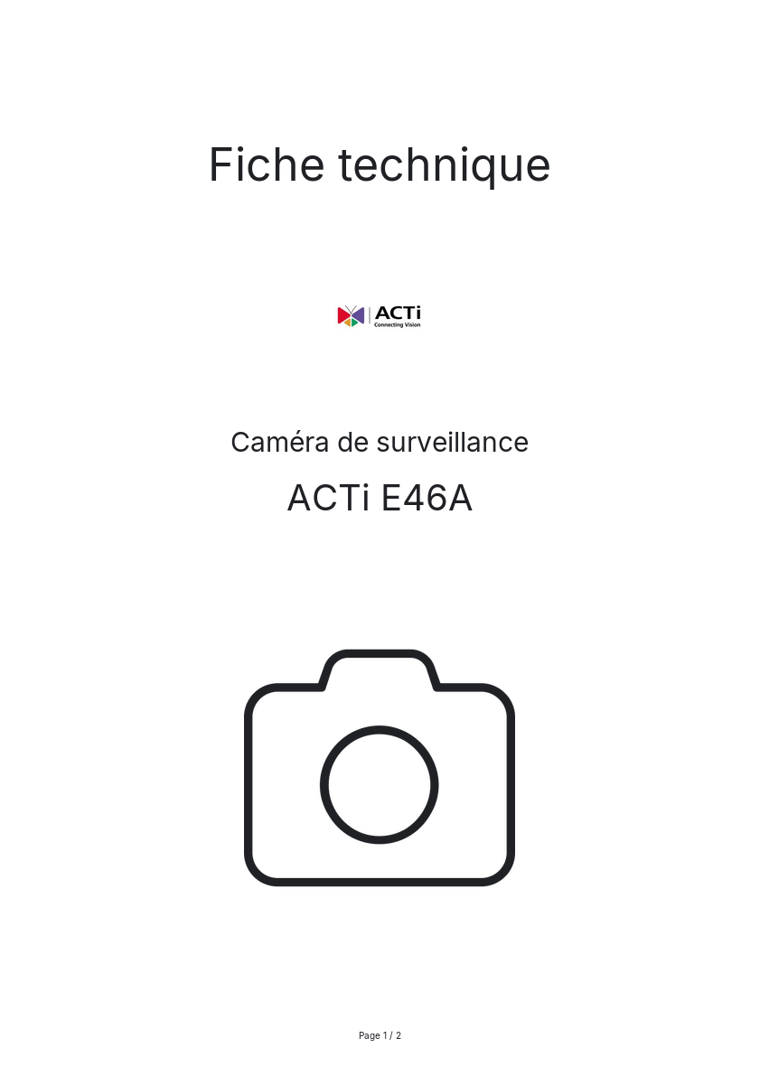 Image de la première page du manuel de l'appareil E46A