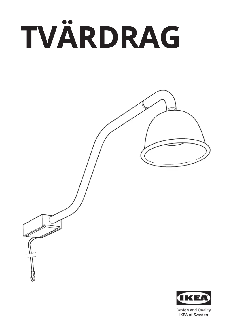 Página 1 del manual Manual de usuario Ikea TVÄRDRAG 505.168.26