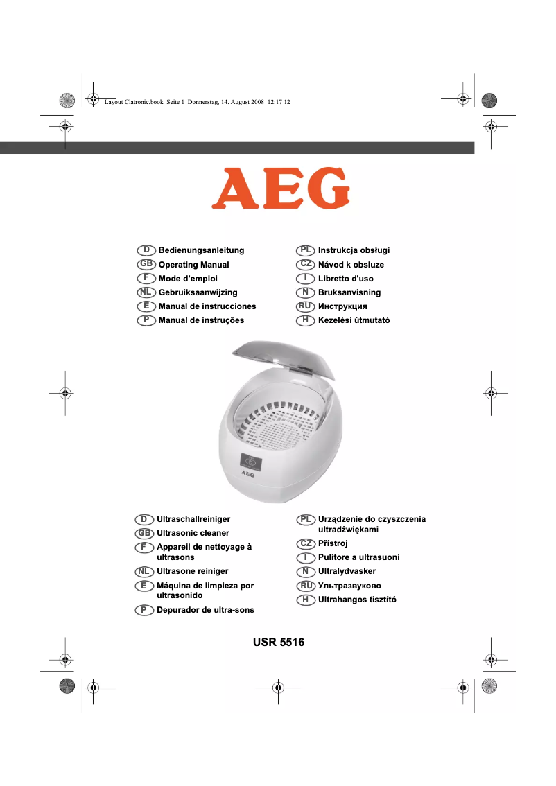 Página 1 del manual Manual de usuario AEG USR 5516