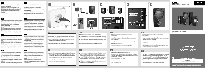 Page 1 de la notice Manuel utilisateur Speed-Link Avenza SL-8207-BK