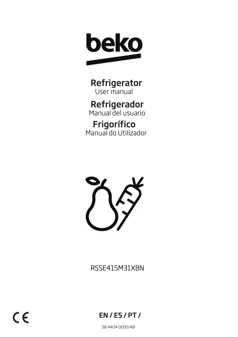 Page n°1 - Manuel utilisateur Beko RSSE415M31XBN