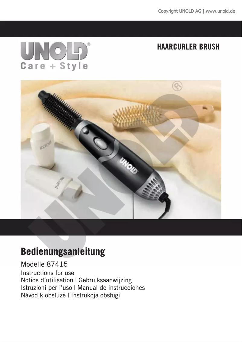 Page 1 de la notice Manuel utilisateur Unold Brush 87415