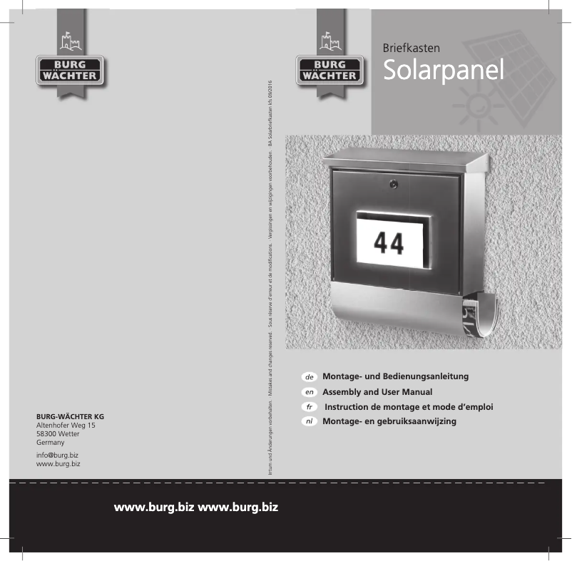 Image de la première page du manuel de l'appareil Malaga 4400