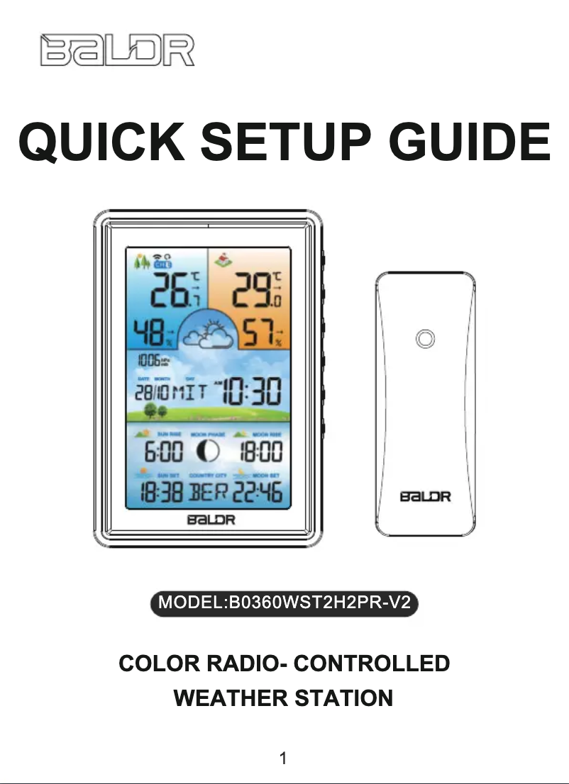 Image de la première page du manuel de l'appareil B360W-B