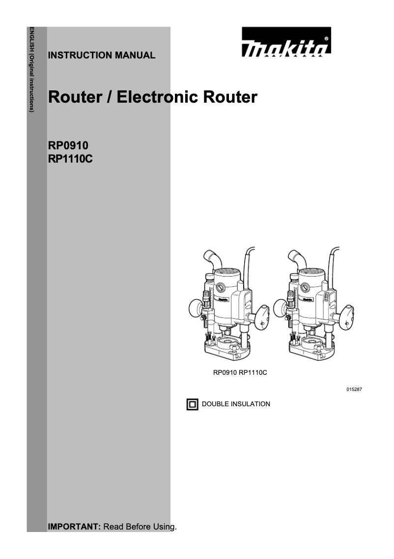 Page 1 de la notice Manuel utilisateur Makita RP0910