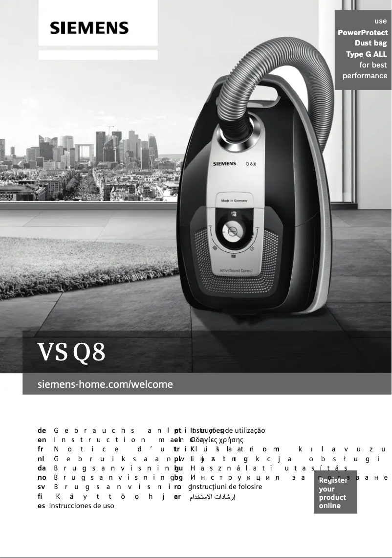 Page 1 de la notice Manuel utilisateur Siemens VSQ8SIL1