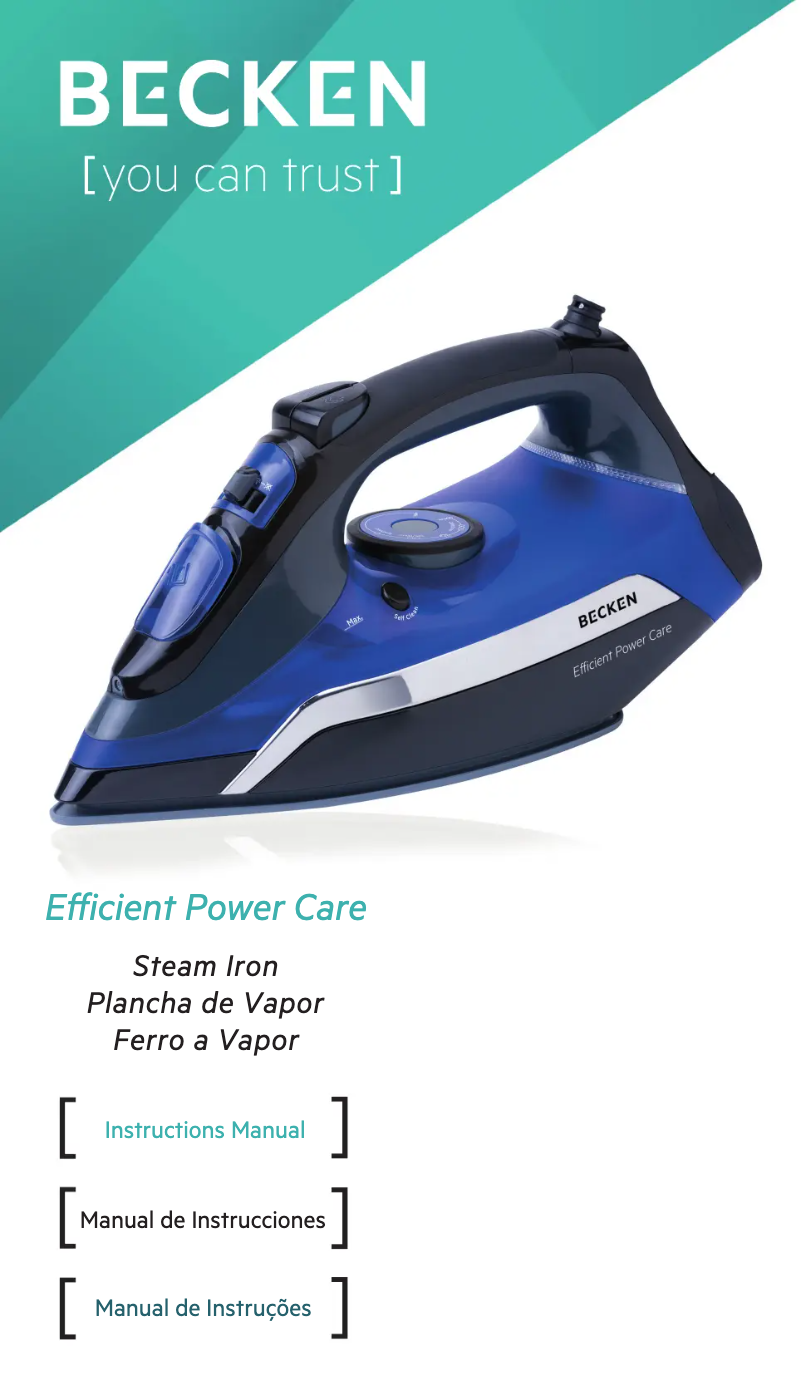 Image de la première page du manuel de l'appareil Efficient Power Care BSI-1604