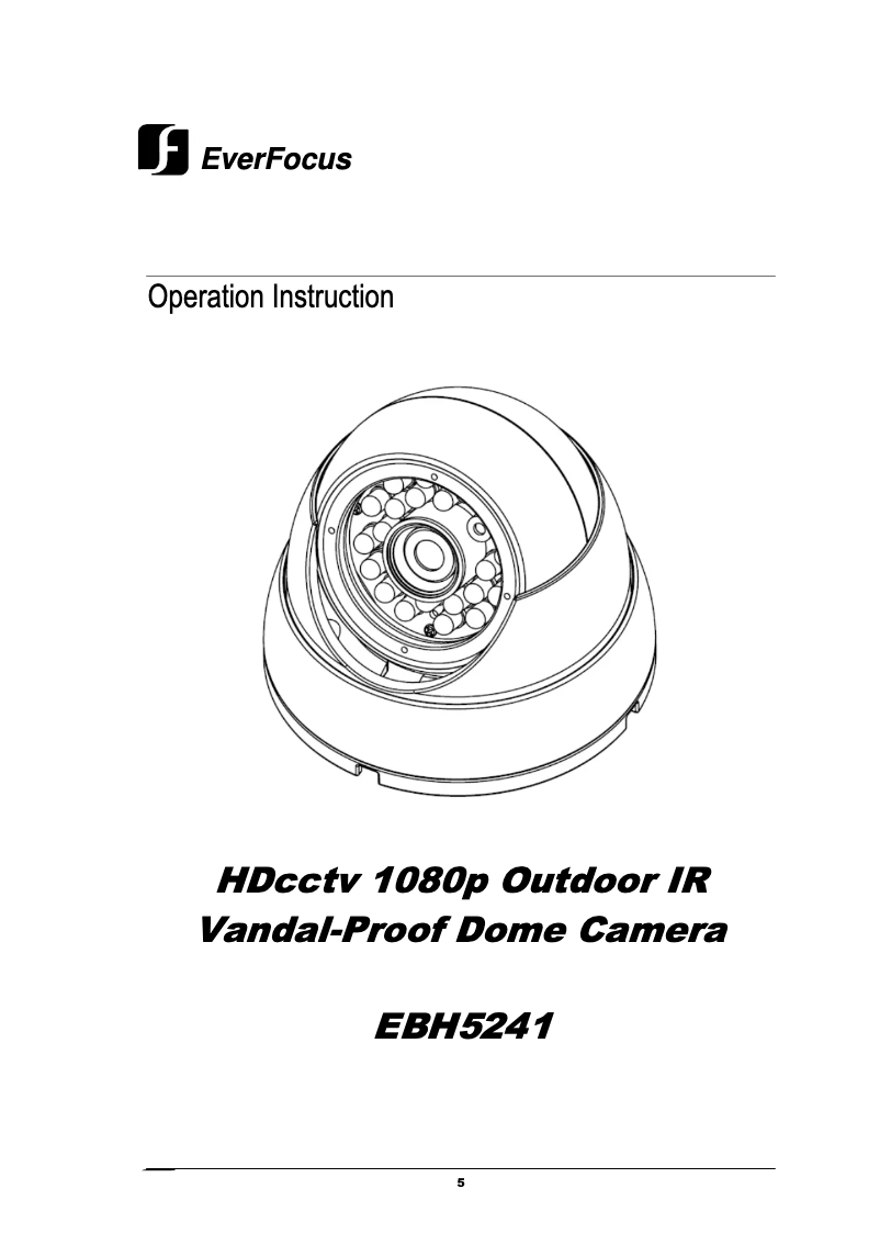 Page 1 de la notice Manuel utilisateur EverFocus EBH5241