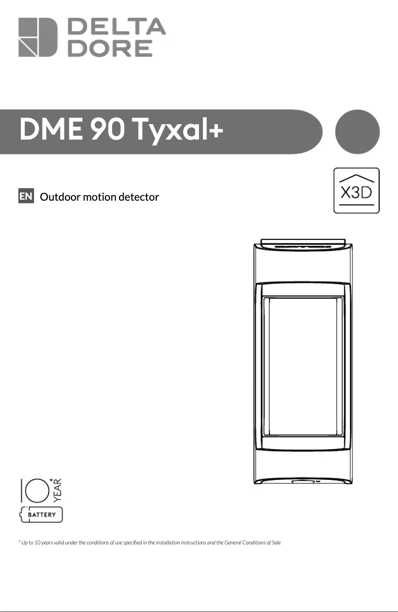Page 1 de la notice Manuel utilisateur Delta Dore TYXAL+ DME90