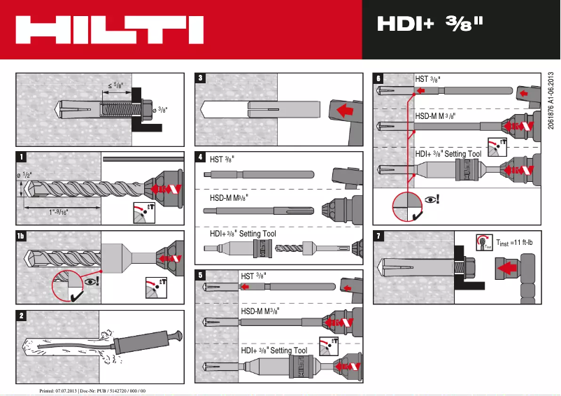 Page 1 de la notice Manuel utilisateur Hilti HDI+