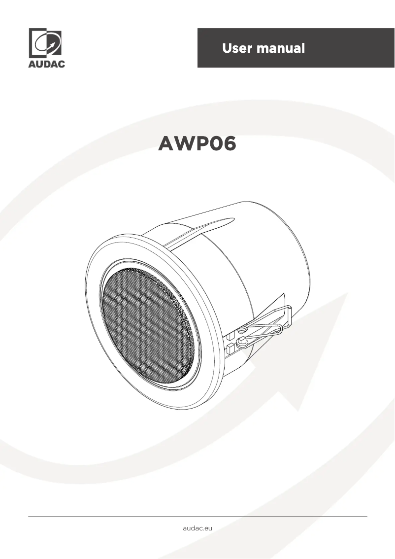 Page n°1 - Manuel utilisateur Audac AWP06