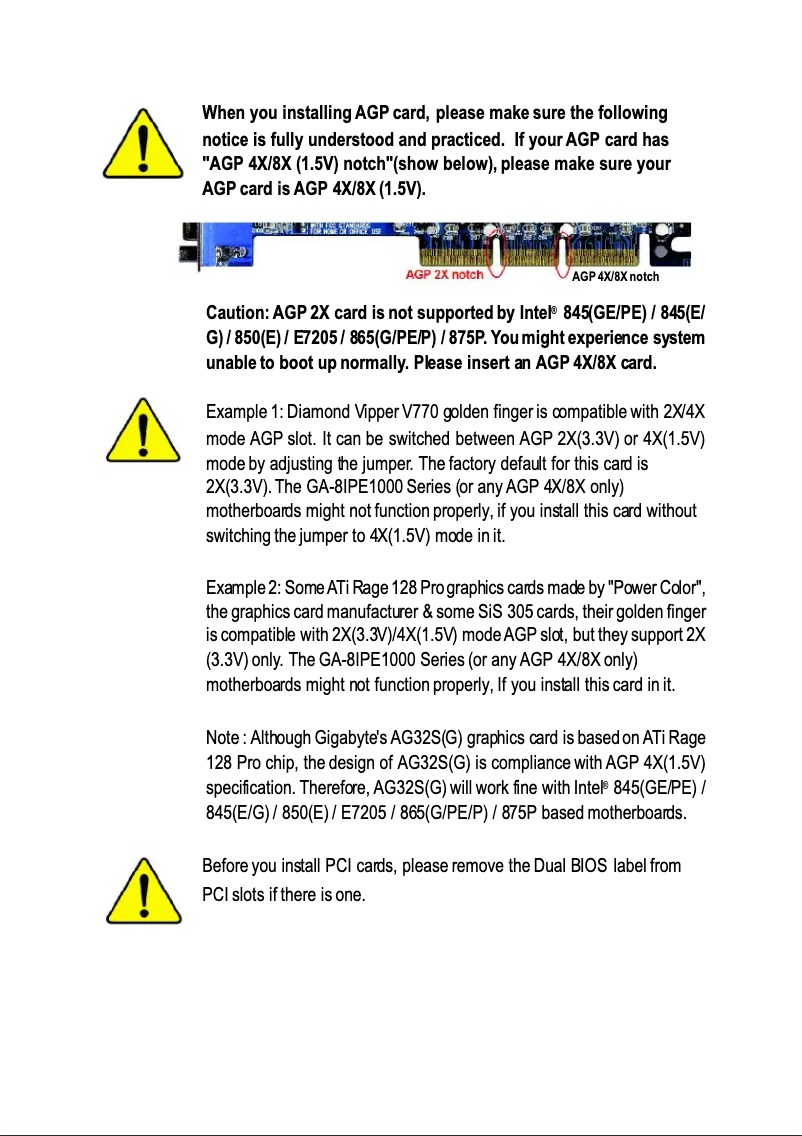 Image de la première page du manuel de l'appareil GA-8IPE1000 Pro2