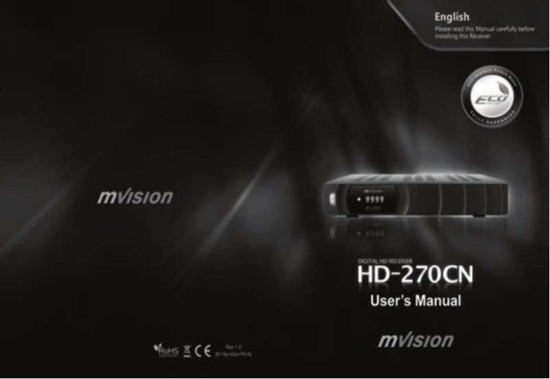 Page 1 de la notice Manuel utilisateur MVision HD-270