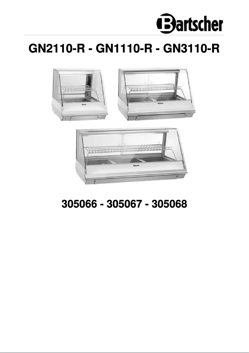 Page n°1 - Manuel utilisateur Bartscher GN1110-R