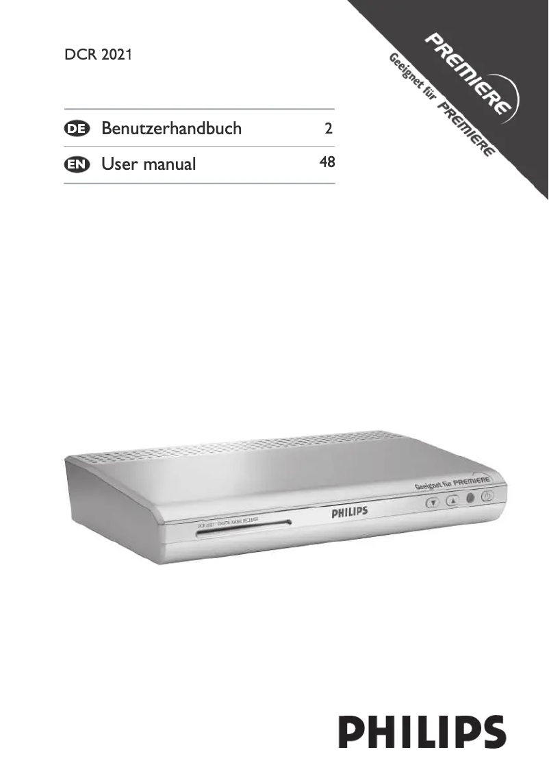Page 1 de la notice Manuel utilisateur Philips DCR2021