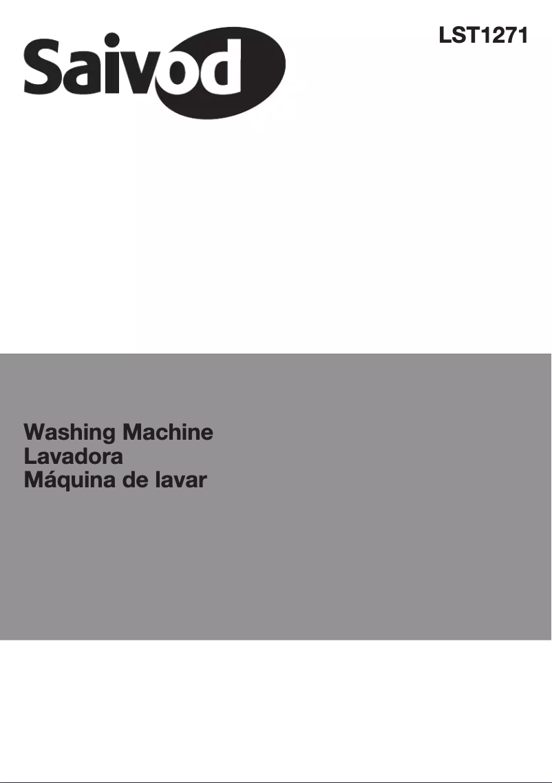 Page n°1 - Manuel utilisateur Saivod LST 1271