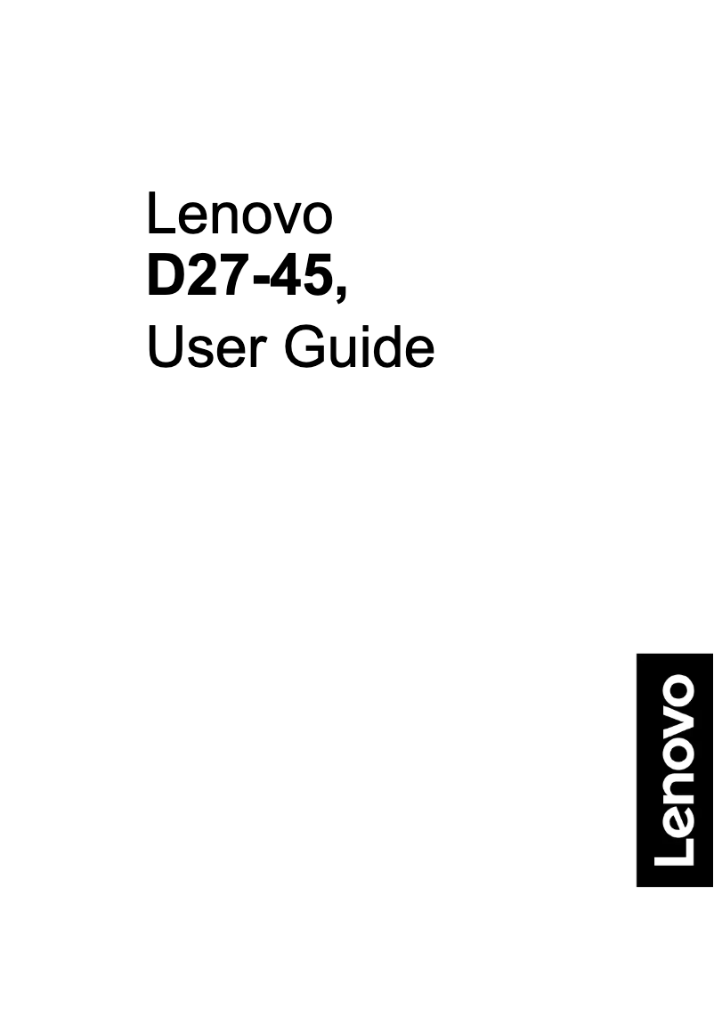 Page 1 de la notice Manuel utilisateur Lenovo D27-45