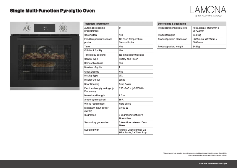 Image de la première page du manuel de l'appareil LAM3710