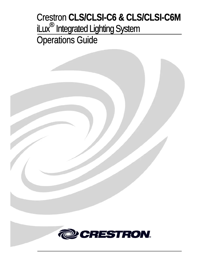 Page 1 de la notice Manuel utilisateur Crestron iLux CLSI-C6MRFA