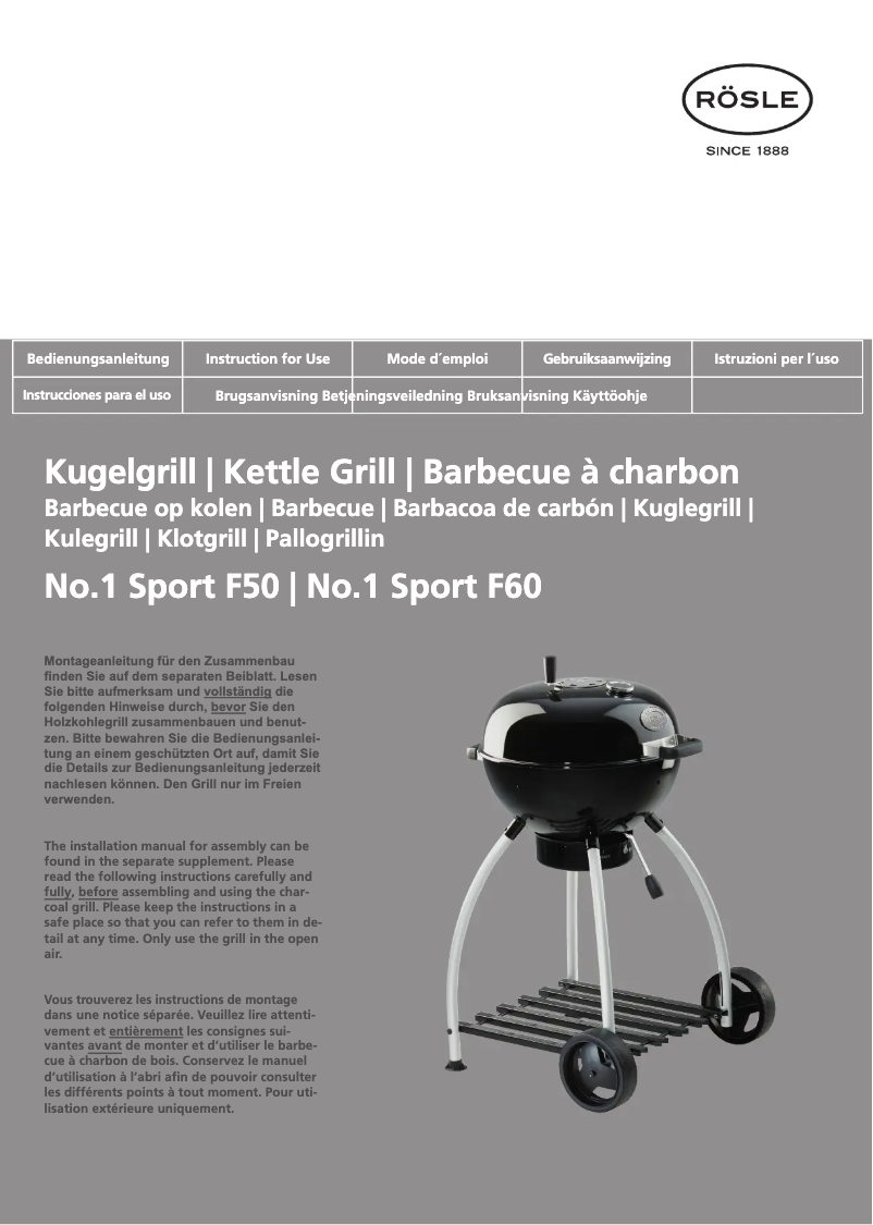 Página 1 del manual Manual de usuario Roesle No.1 Sport F50