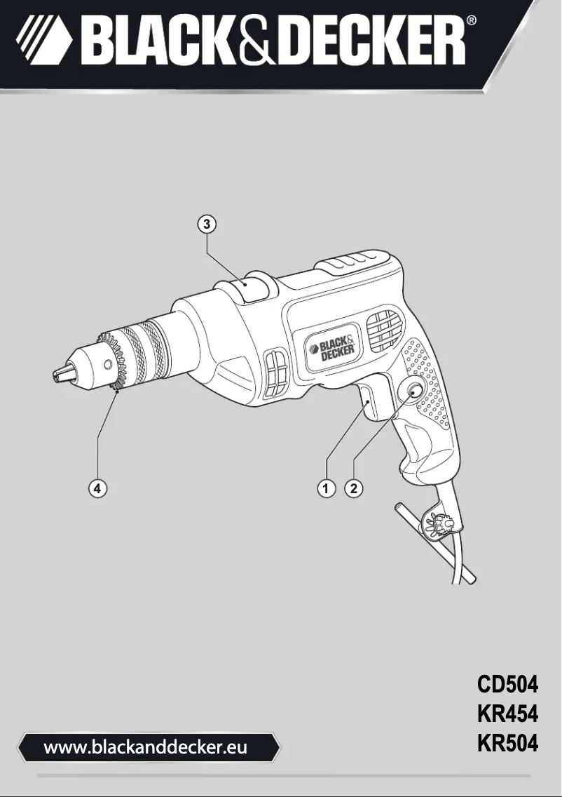 Page 1 de la notice Manuel utilisateur Black & Decker CD504