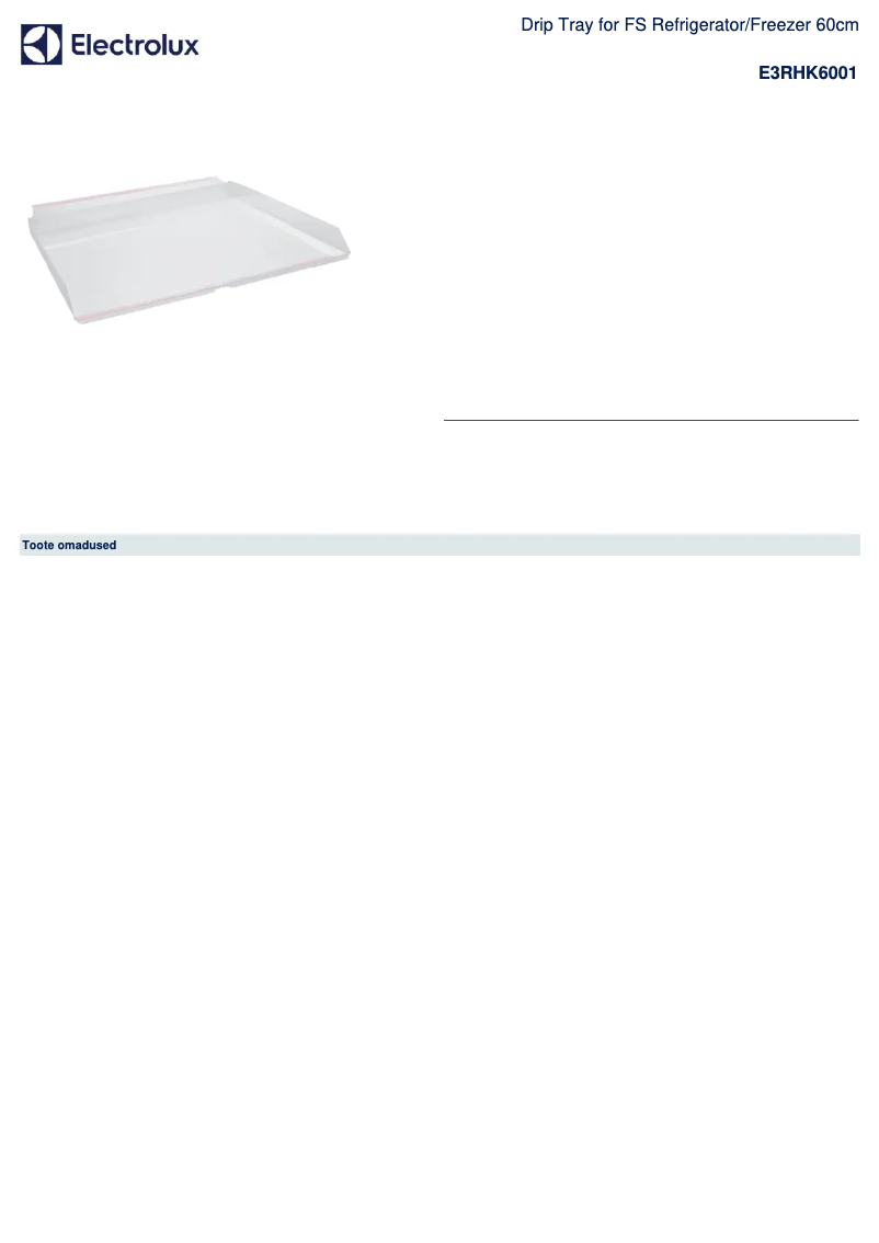 Página 1 del manual Manual de usuario AEG E3RHK6001