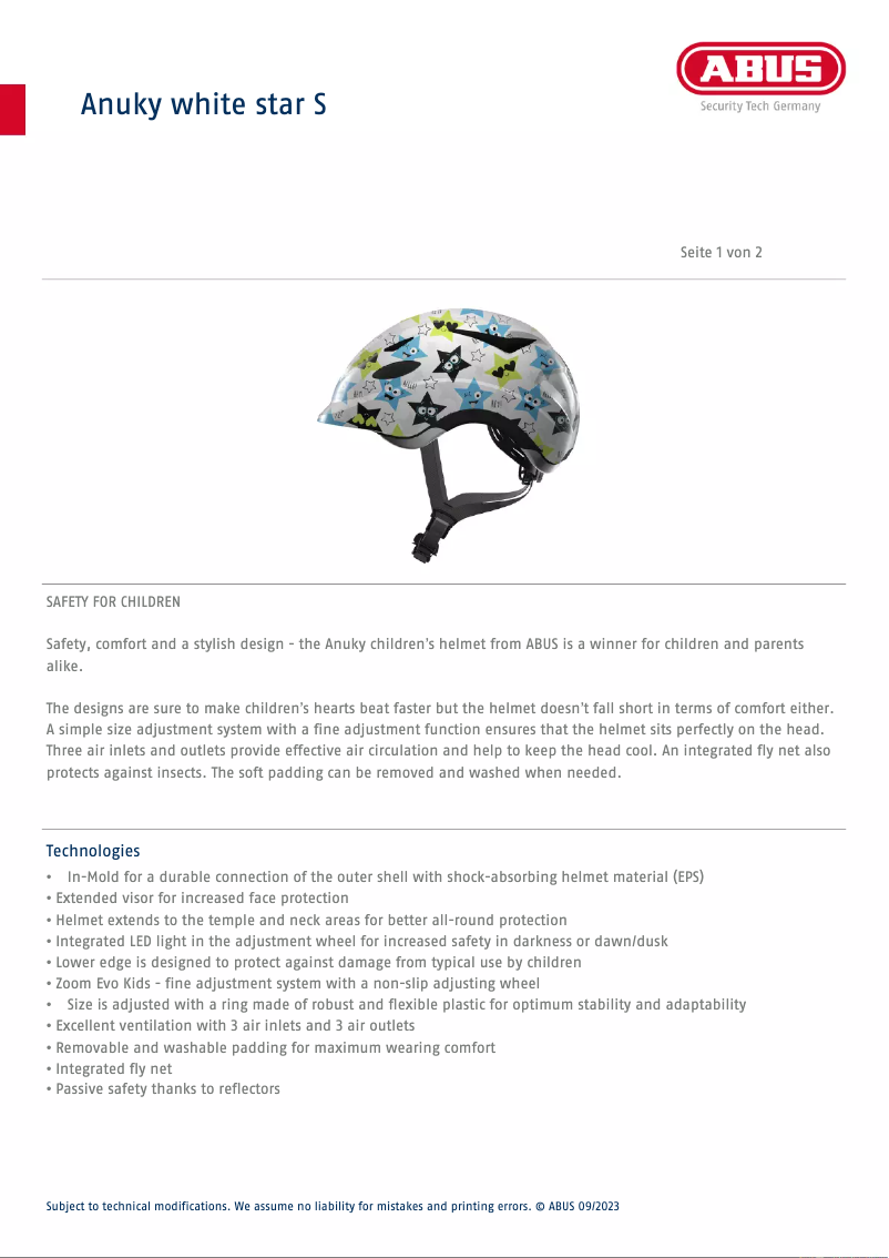 Image de la première page du manuel de l'appareil Anuky