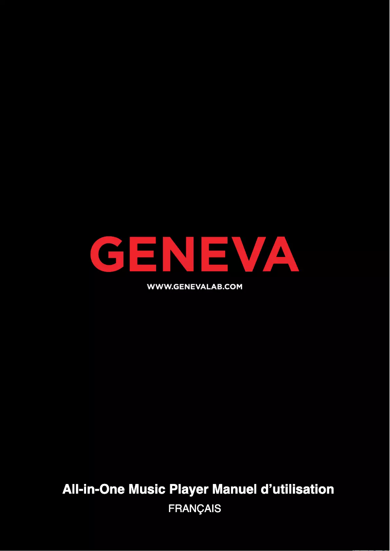 Page n°1 - Manuel utilisateur Geneva DeCon