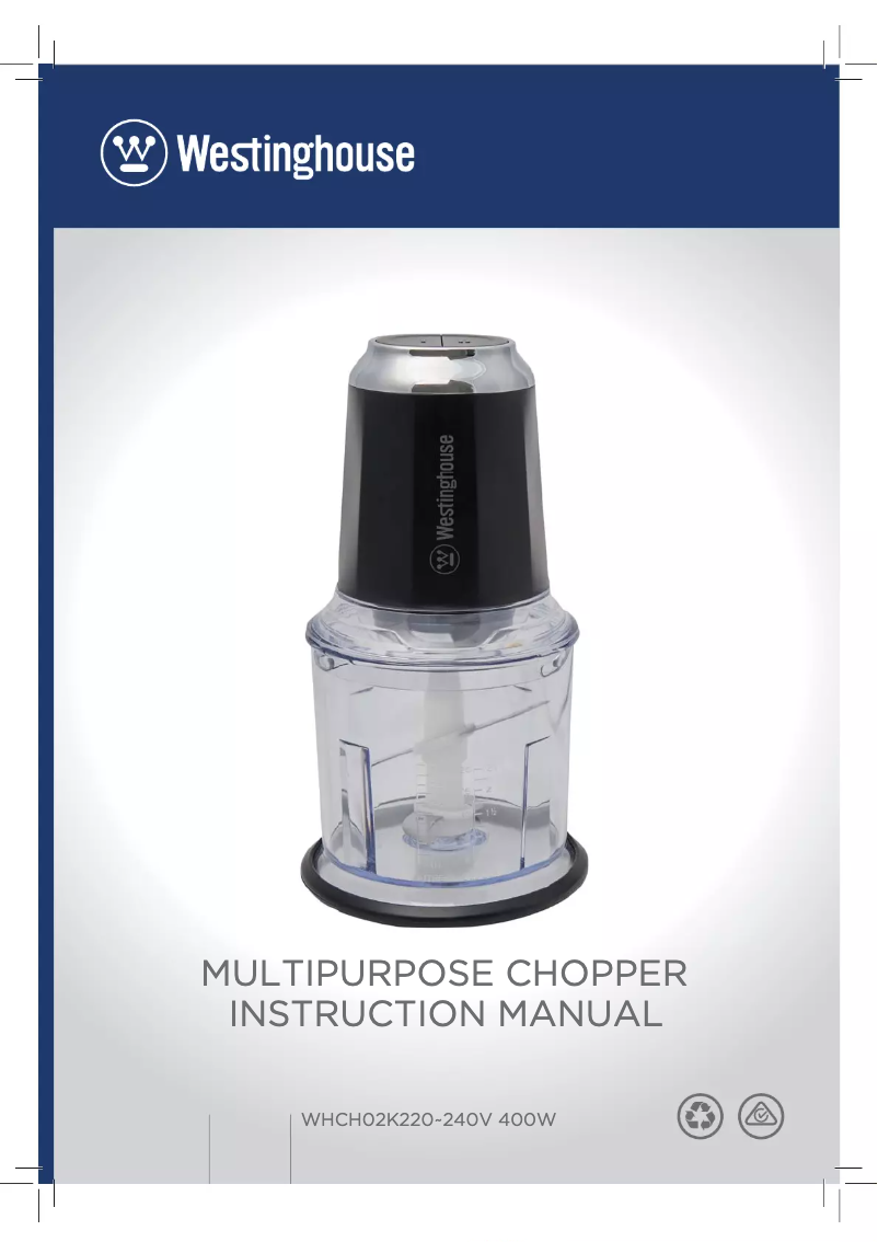 Image de la première page du manuel de l'appareil WHCH02K