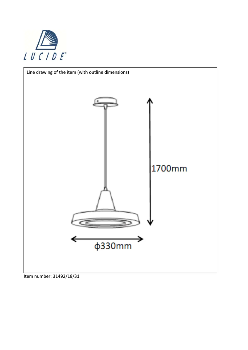 Page 1 de la notice Manuel utilisateur Lucide Solo 31492/18/31