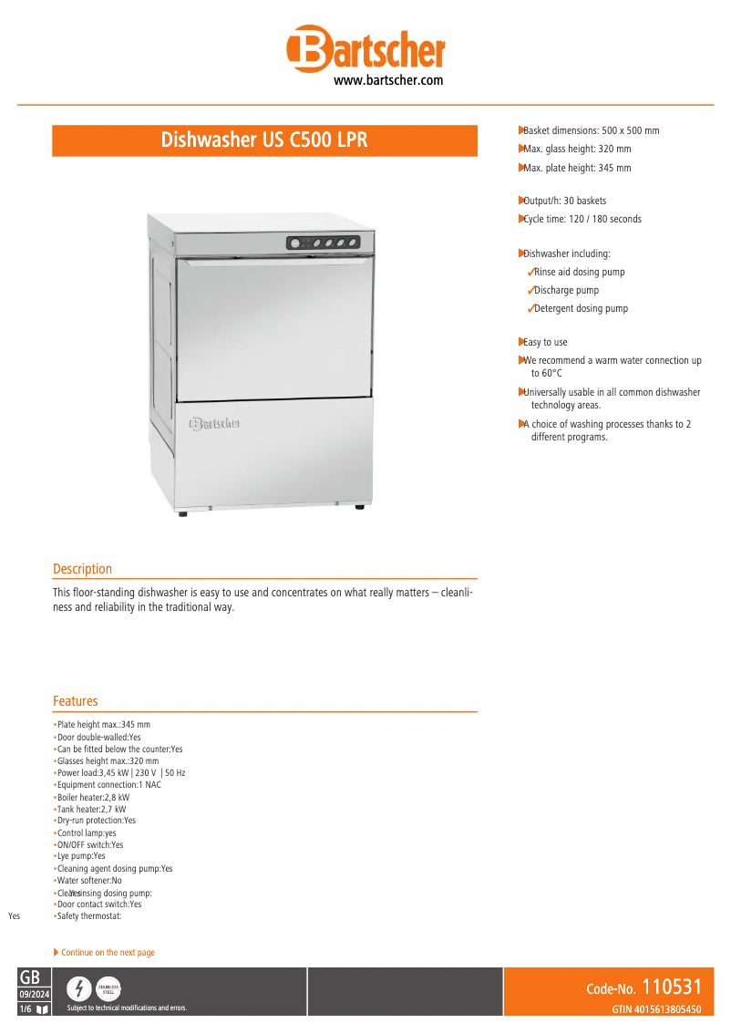 Image de la première page du manuel de l'appareil US C500 LPR