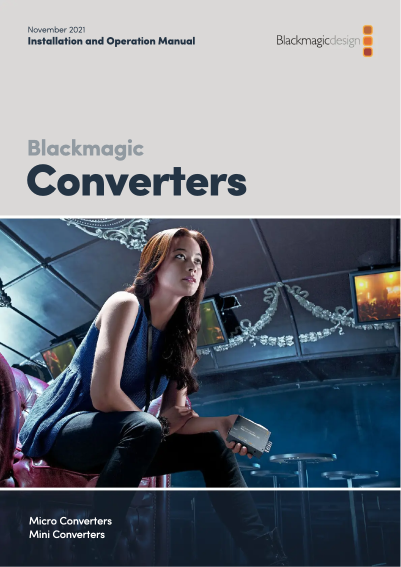 Page 1 de la notice Manuel utilisateur Blackmagic Design Micro Converter