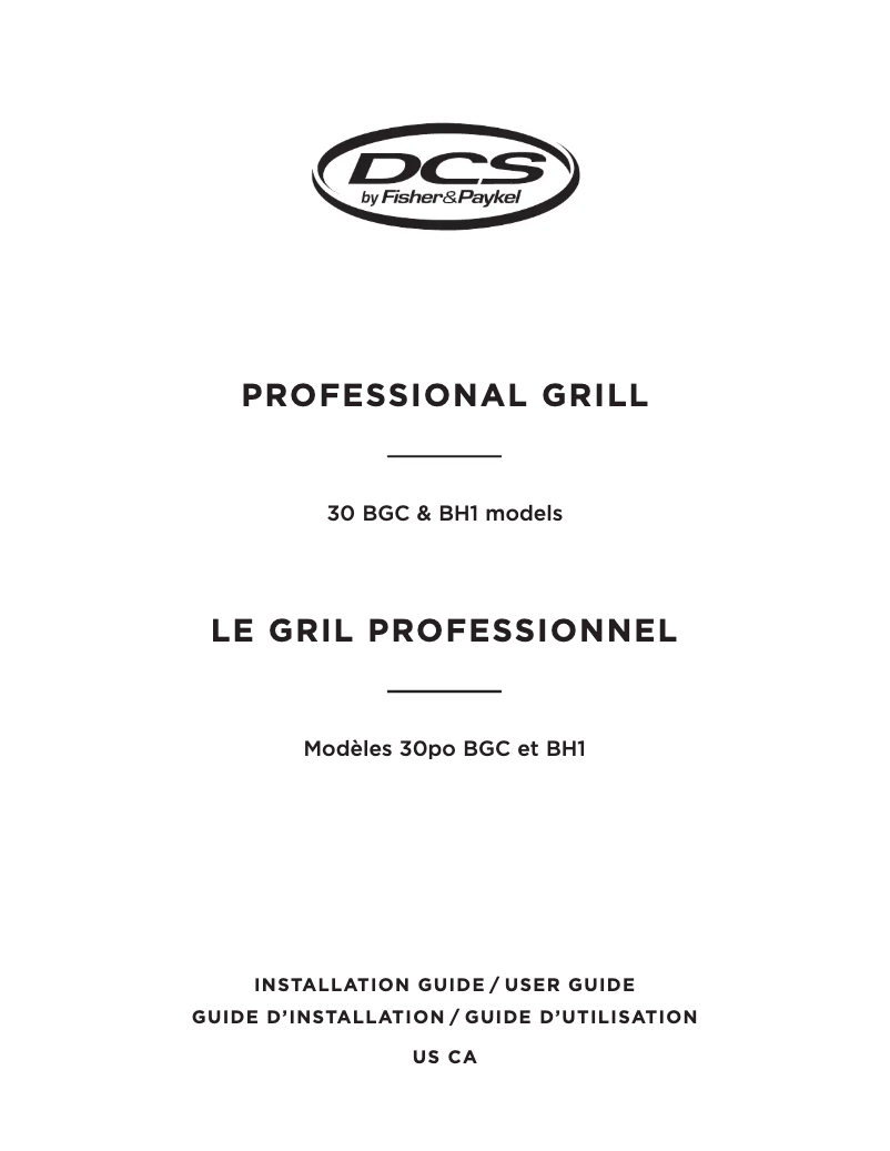 Image de la première page du manuel de l'appareil BGC30-BQ-L
