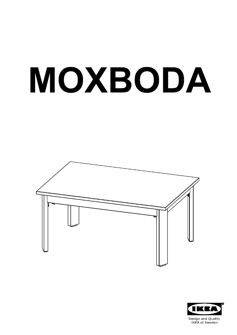 Image de la première page du manuel de l'appareil MOXBODA 505.430.85