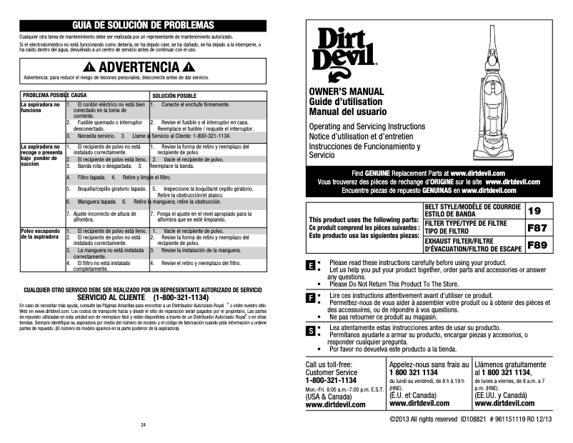 Image de la première page du manuel de l'appareil Total Power